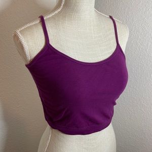 Women’s purple crop tank top